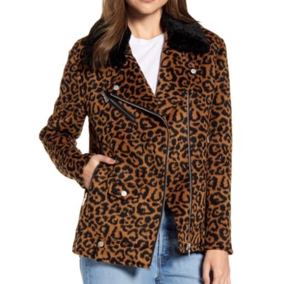 Avec Les Filles Jackets & Blazers - Avec Les Filles Leopard Print Wool Jacket NWT
